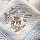 Baby Deer-Where the Love Story Begins- Embroidered Baby Quilt, Personalized with a Touch of Comfort and Timeless Elegance - JJHG Custom Designs